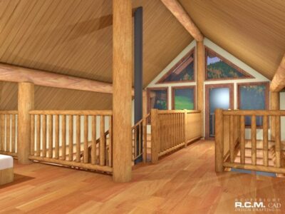 Projekt domu z drewna Treasure poddasze