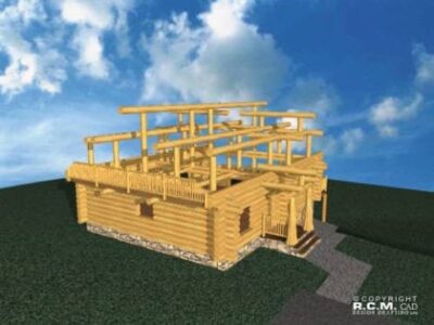 Projekt domu z drewna Pine Mountain budowa