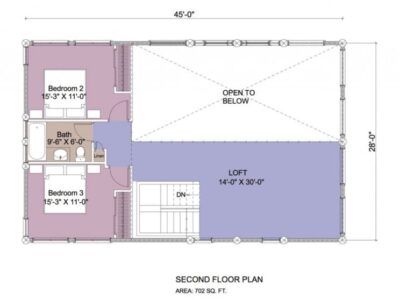 Projekt domu z drewna Pine Grove plan