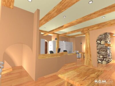 Projekt domu z drewna Dentist Office salon