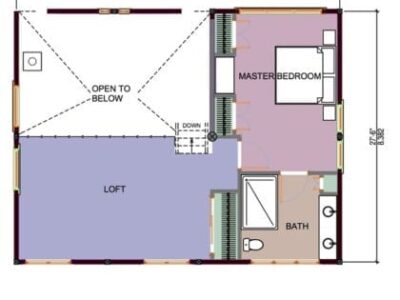 Projekt domu z drewna Alabama plan