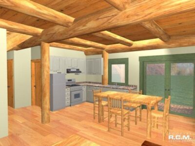 o powierzchni 107,7 m² firmy R.C.M. CAD DESIGN DRAFTING projektującej domy w technologii kanadyjskiej.
