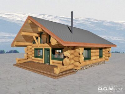Projekt domu z drewna Rocky Mountain front