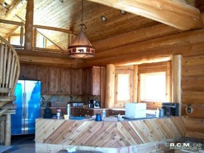 Projekt domu z drewna Yakima kuchnia