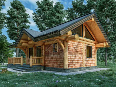 Domy post & beam widok z przodu