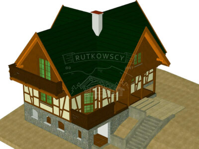 Domy szkieletowe widok z góry