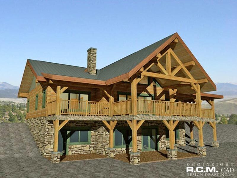 Projekt domu z drewna Barrier