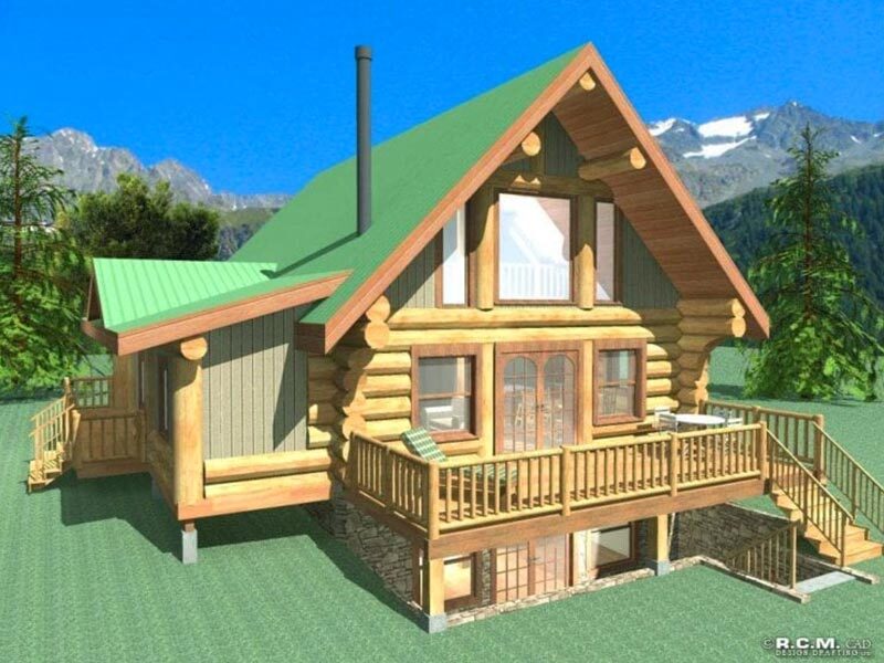 Projekt domu z drewna Dawson