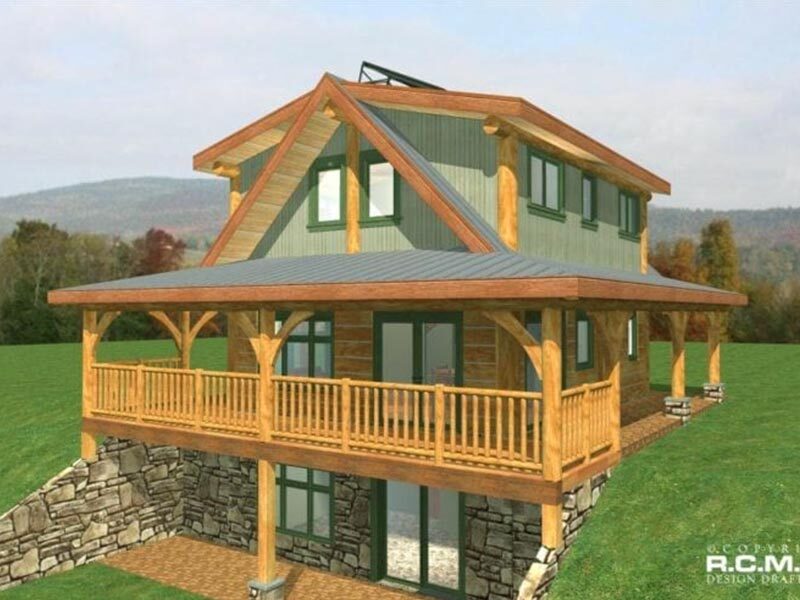 Projekt domu z drewna Fraser