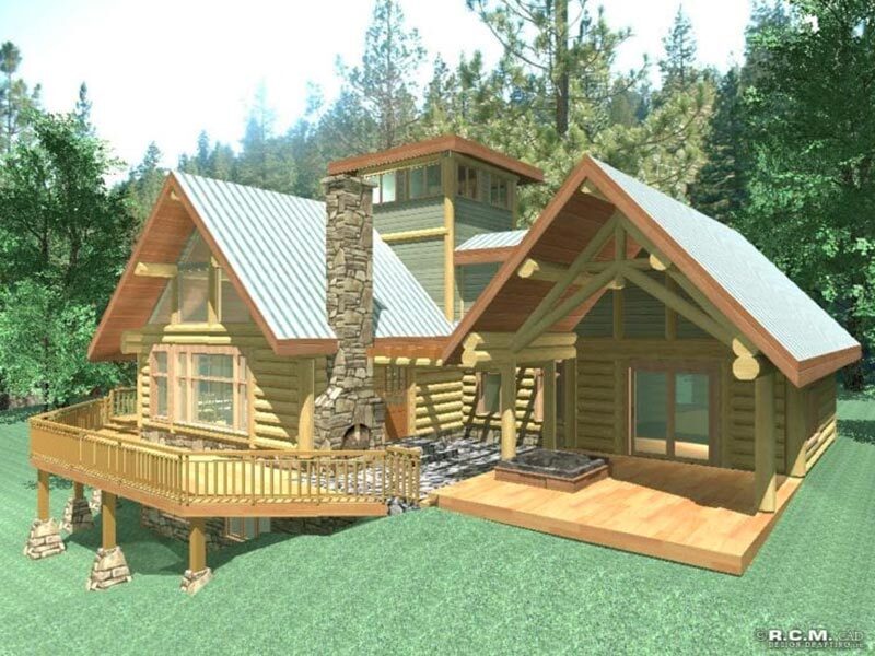 Projekt domu z drewna Gilmore