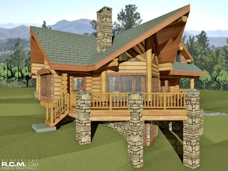 Projekt domu z drewna Gilmore