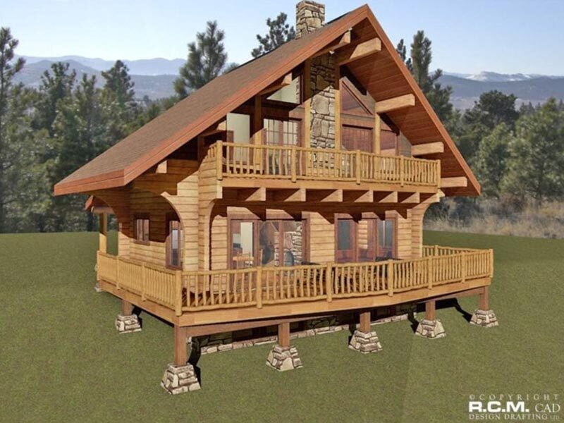 Projekt domu z drewna Log Chalet