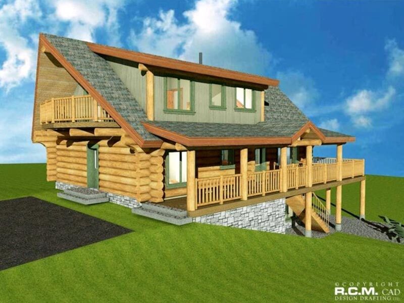 Projekt domu z drewna Logan Lake