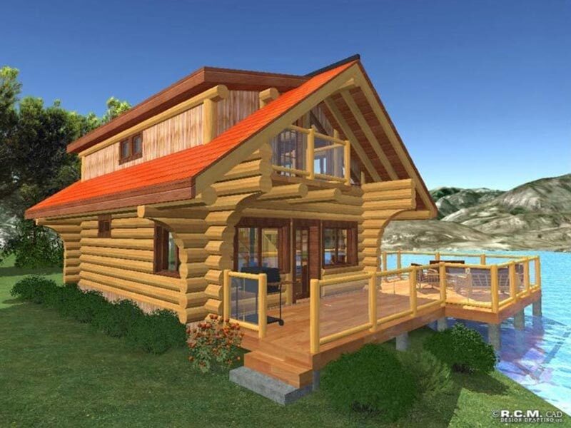 Projekt domu z drewna Vacation Sanctuary