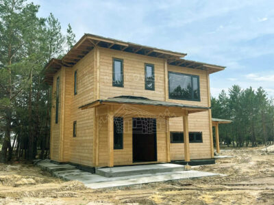 domy z bali klejonych front